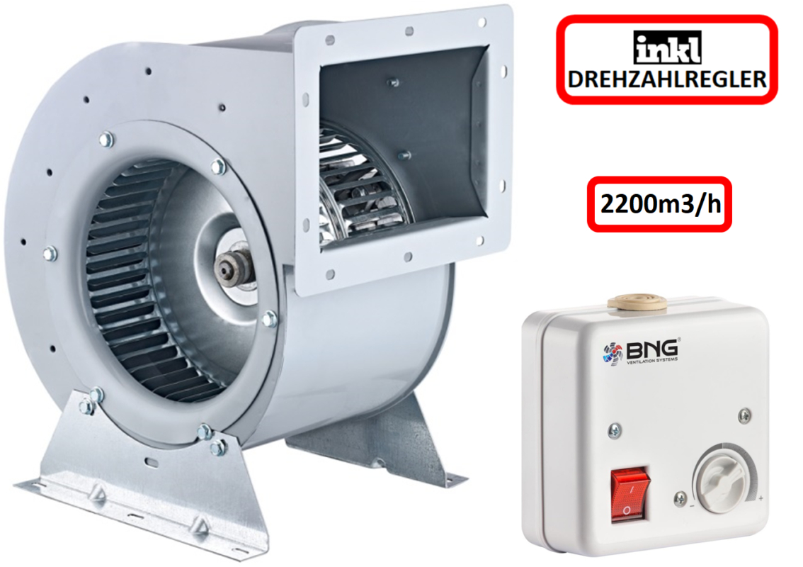 BNG Radialgebläse 2200 M³/h – Motor-Lüfter Für Dunstabzugshaube / Abluftbox