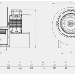 Alternative view of Radialventilator / Radialgebläse1950m3/h & Regler