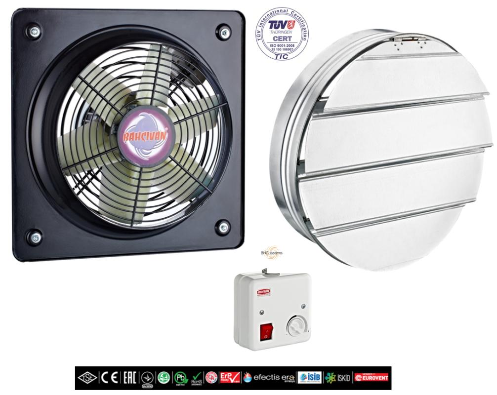 Axiallüfter 230 V Leise 550mm Industrie Axial Wandventilator Wand/Ventilator Elektrolüfter Wandlüfter 230V 380V