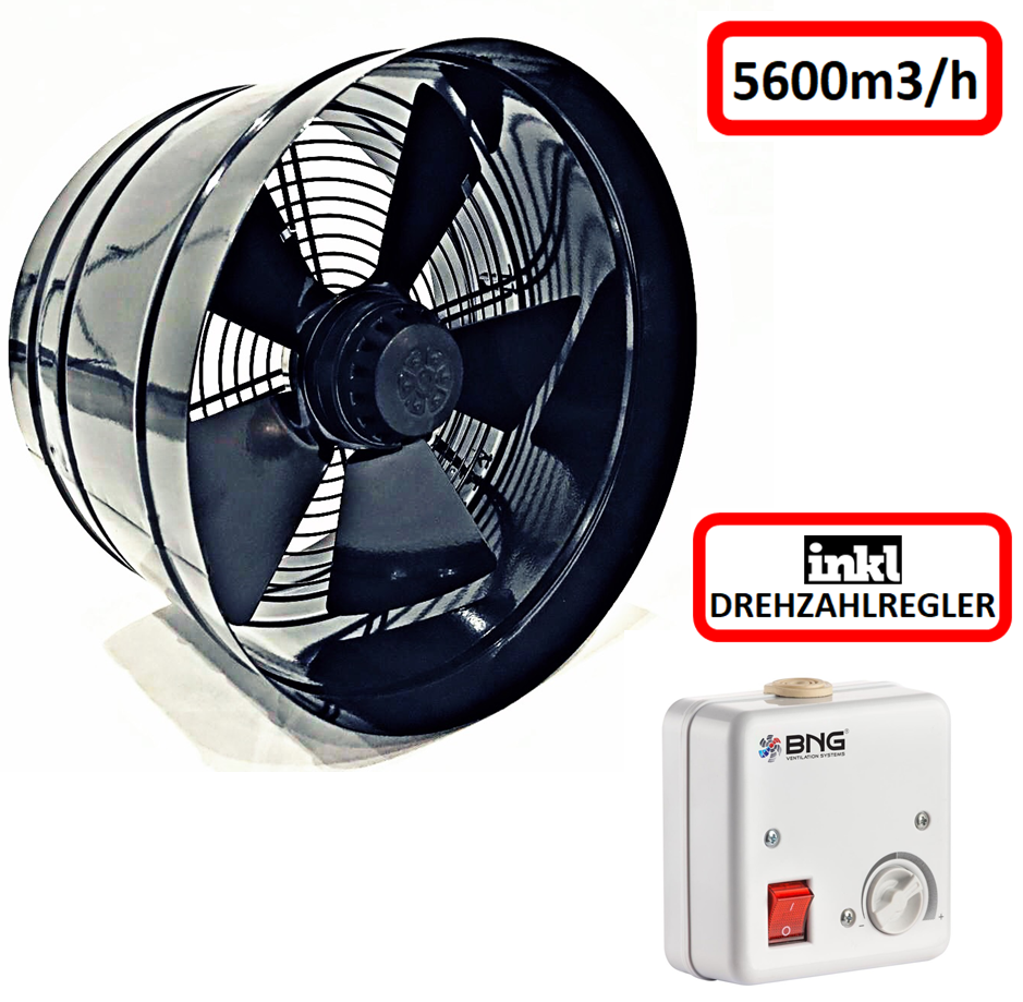 Rohrlüfter Rohrventilator ø350 2350m³h Metall Gebläse Lüfter Abluft Zuluft Axial 