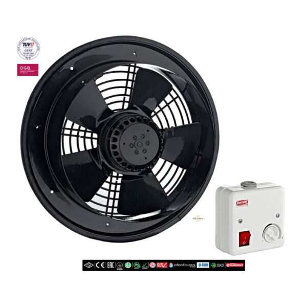 Axial Lüfter Wand Fenster Ventilator Industrie Be-Abluft mit Drehzahlregler