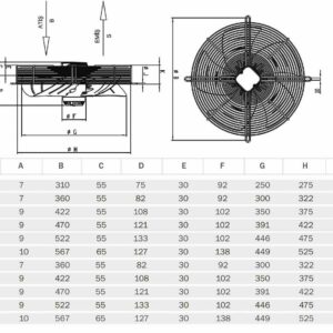 Ventilator Gebläse Kühlzellen Kondensator Verdampfer Kühlaggregat Axial