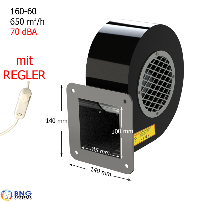 Radialgebläse mit/ohne Regler, Radialventilator 230v, Schmiedefeuer