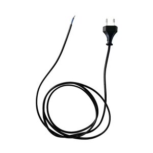 Anschlussleitung Zuleitung Euro-Stecker Netzkabel Stromkabel 2-polig Schwarz