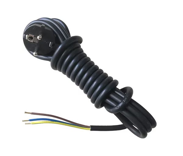 Anschlussleitung Zuleitung Stecker Netzkabel Stromkabel 3-polig 1.00mm / 1.5mm Schwarz – Bild 2