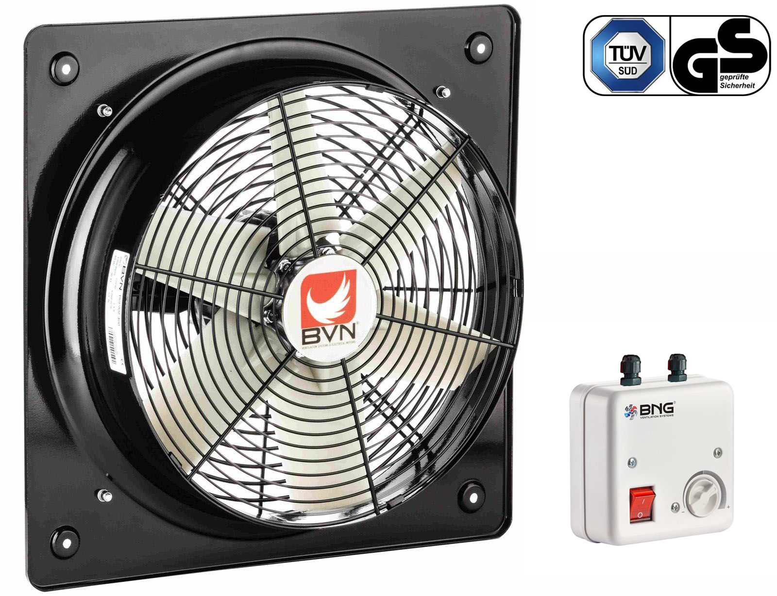 B6PA Axiallüfter Ventilator Industrie Metall Lüfter Axialventilator + Drehzahlregler